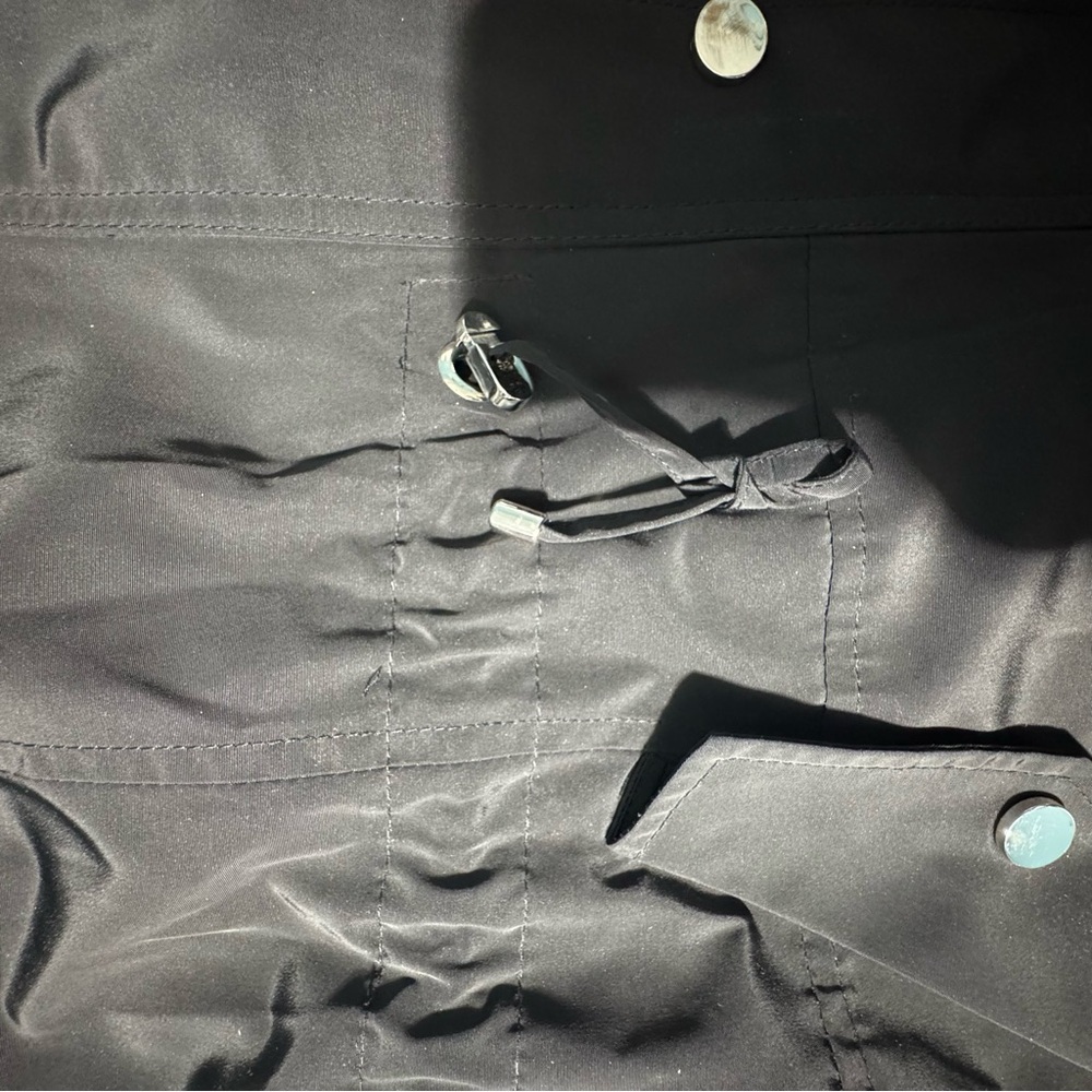 Charter Club Anorak Jacket Large Petite Water-Resistant Hooded Drawstring Waist - Picture 9 of 14
